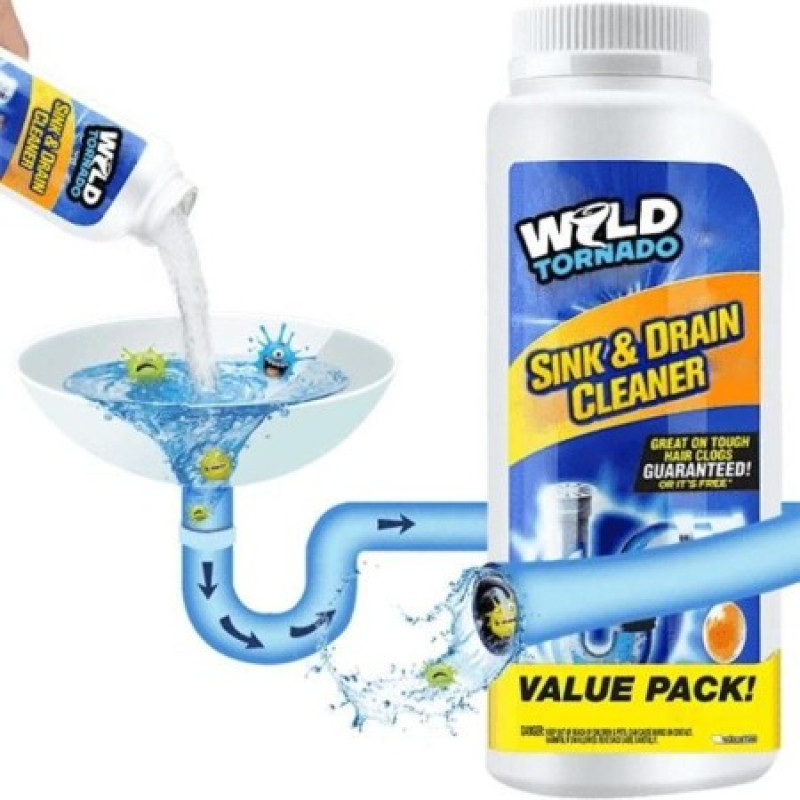 Powerful sink and drain cleaner